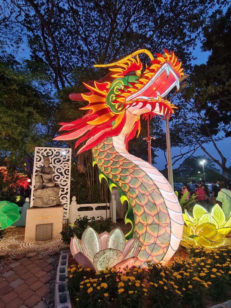 Dragon at Dong Zen Temple Lantern & Flora Festival Jenjarom
