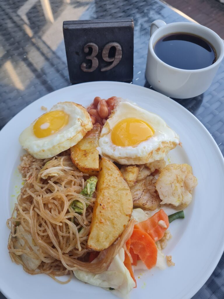 Buffet breakfast at Batam View Beach Resort.