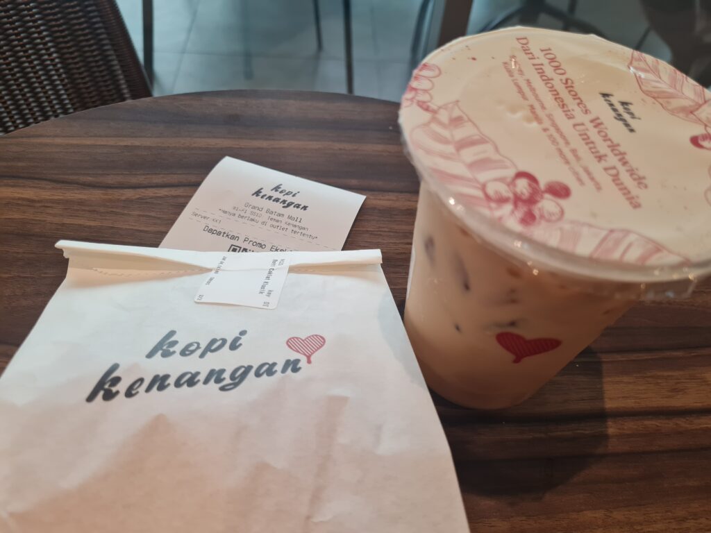 Kopi Kenangan set meal inside Grand Batam mall.